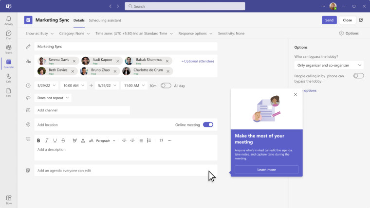 collabrative notes in microsoft teams