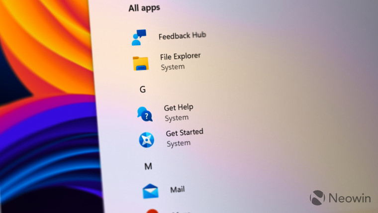 The Start menu in Windows 11 gets a special badge to indicate system ...