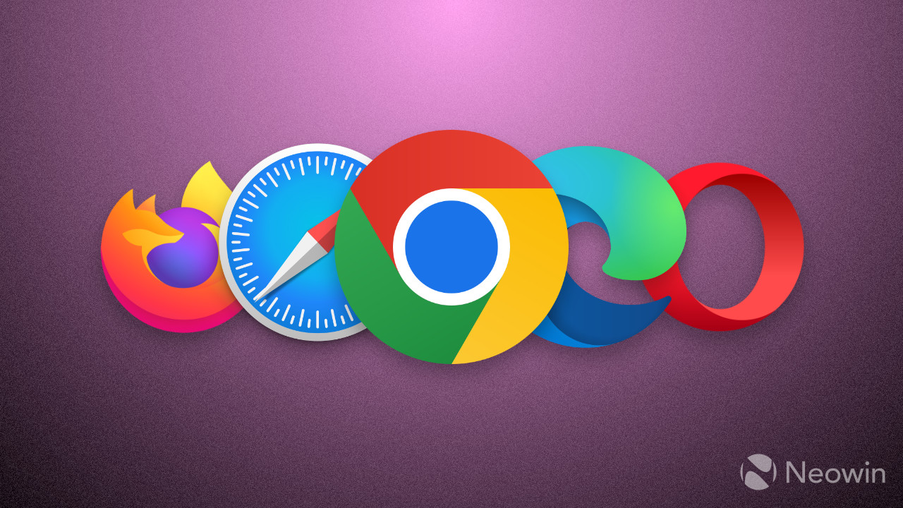 Logos of five most popular desktop browsers