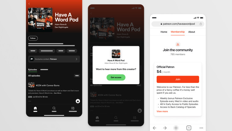 Patreon Spotify Membership