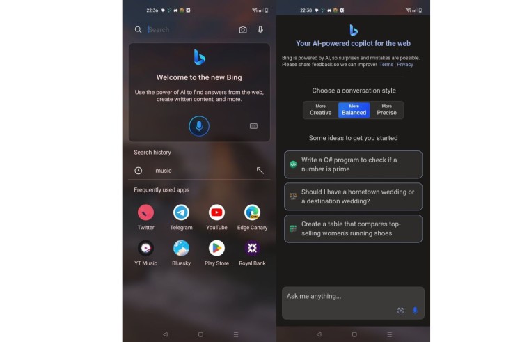 Microsoft launcher bing chat