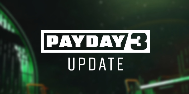 Payday 3 artwork with Update text