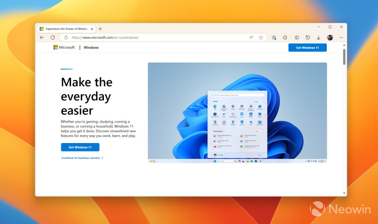 Microsoft Edge with the Mica material