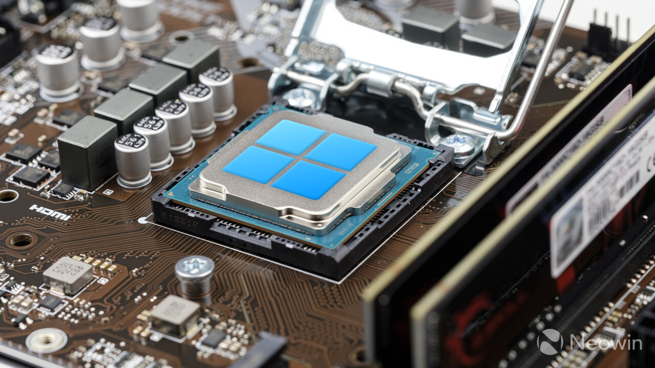 इंटेल चिपवर Windows 11 लोगो