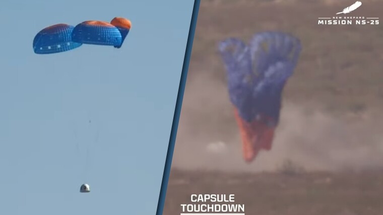 A parachute failed during a crewed landing of Blue Origin's return-to-flight mission - Vimarsana News