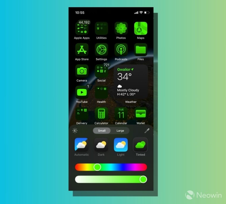 iOS 18 Home Screen Color Tint