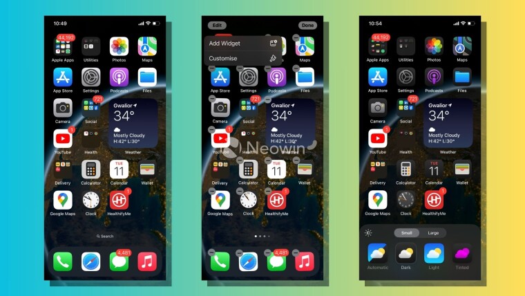 iOS 18 Home Screen apps dark mode