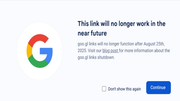Google&rsquo;s goo.gl links will no longer work after August 25th