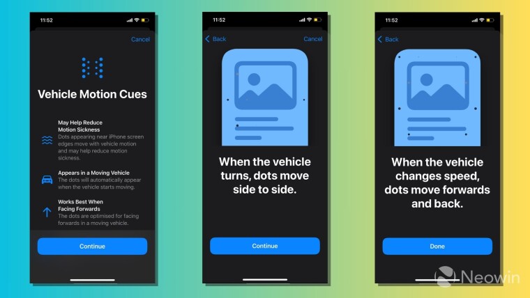 iOS 18 Vehicle Motion Cues