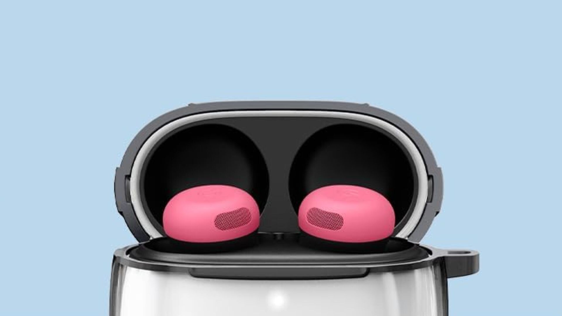 Kwmobile Custodia In Silicone Per Google Pixel Buds Pro 2 E Pro – Con Moschettone, Apertura Per Ricarica, Colore Blu Scuro