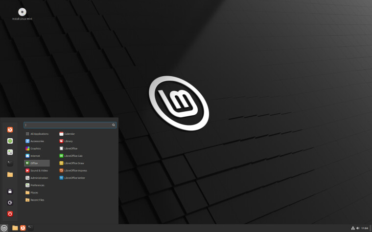 The Linux Mint 22 desktop