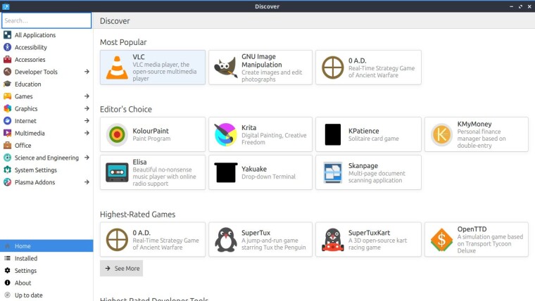 KDE Discover screenshot