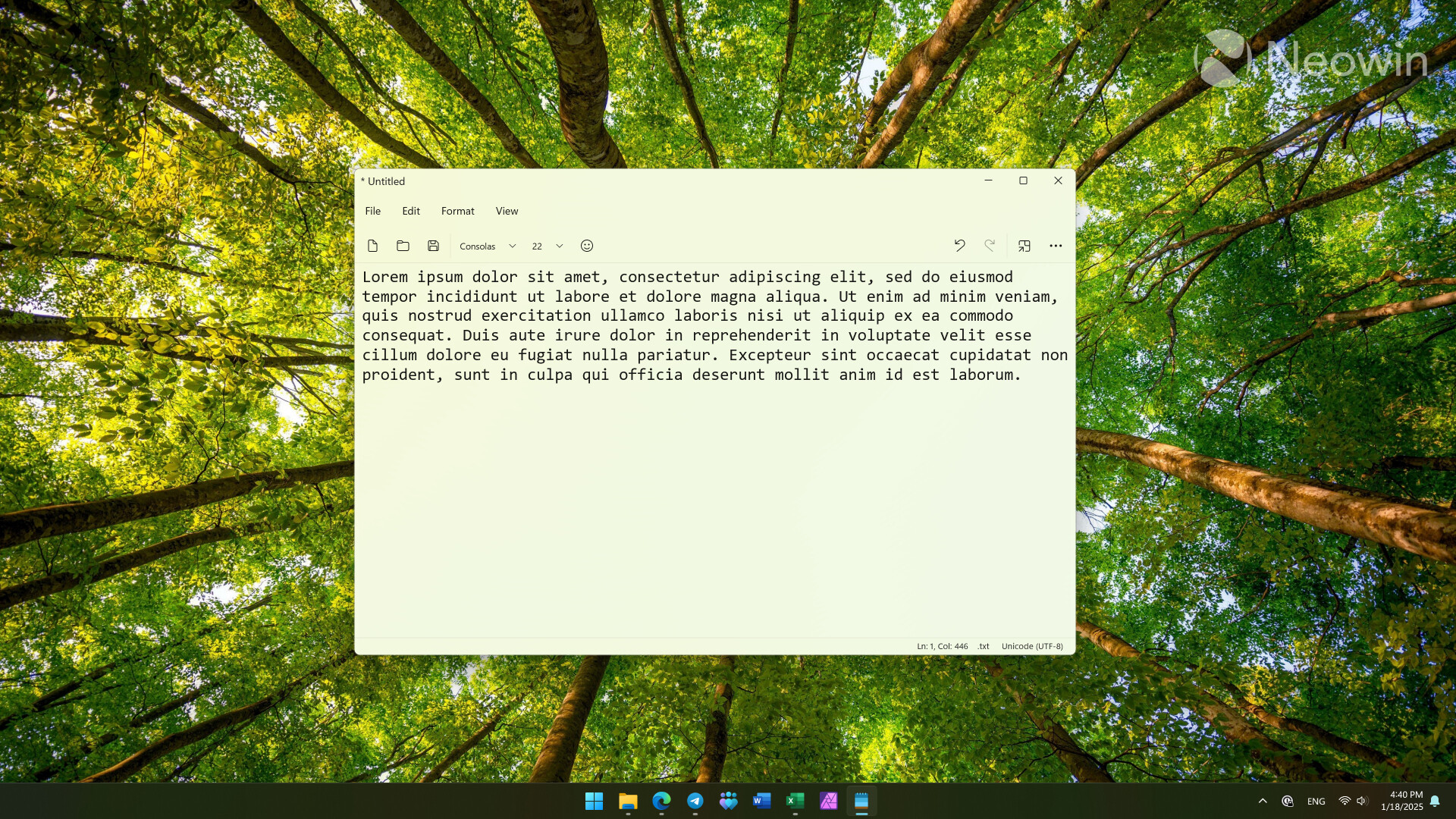 The QuickPad app in Windows 11