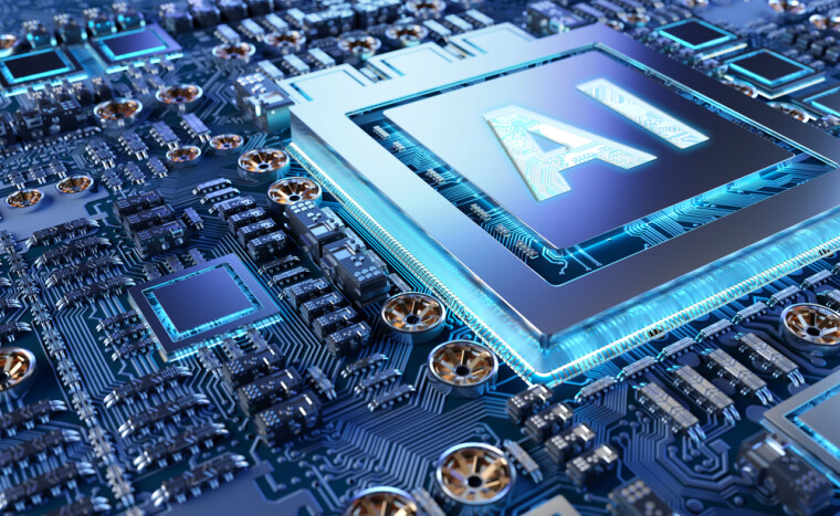 AI written onto a computer chip