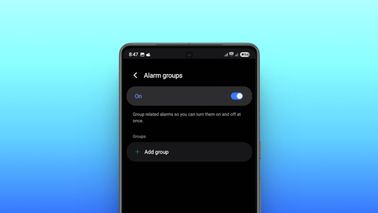 One UI 7 Alarm Groups