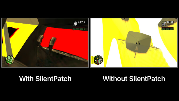 The bug withwithout SilentPatch installed