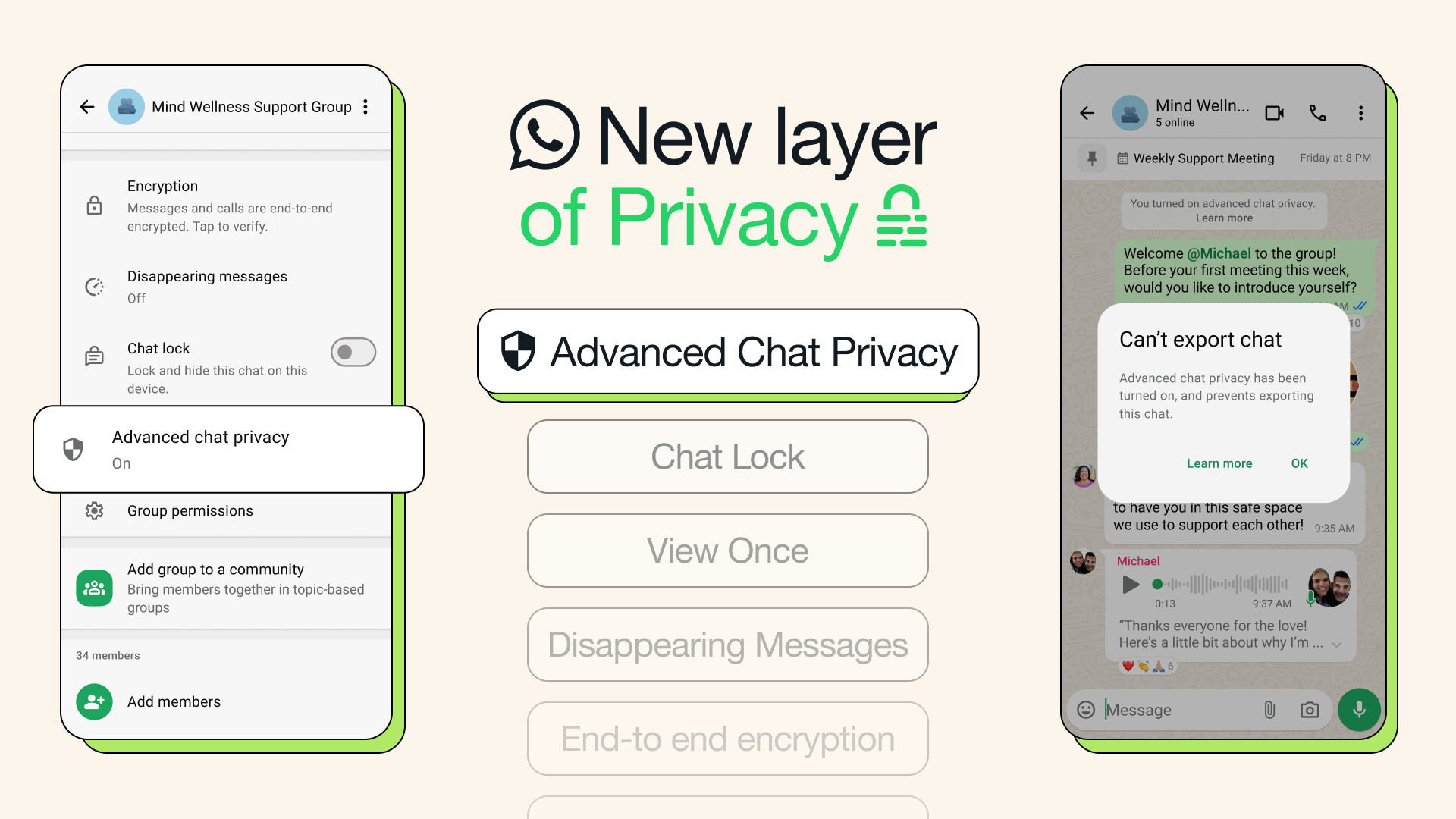 Advanced Chat Privacy in WhatsApp
