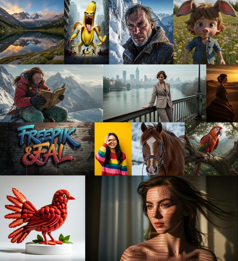 Images generated by Freepiks new model F Lite