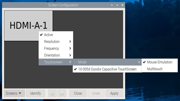Capturas de pantalla de Raspberry Pi OS