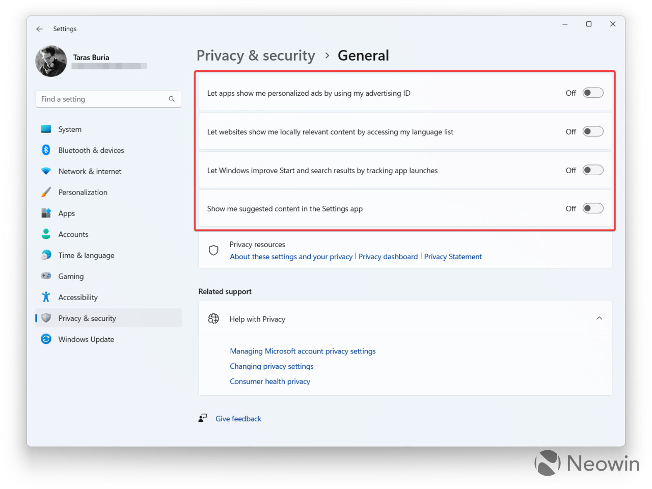 Windows 11 Settings app