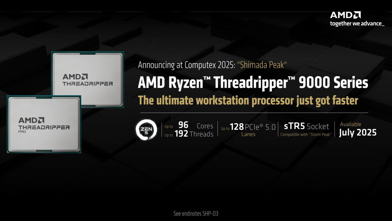 AMD computex 2025 launch for 9060 xt R9700 Threadripper 9000