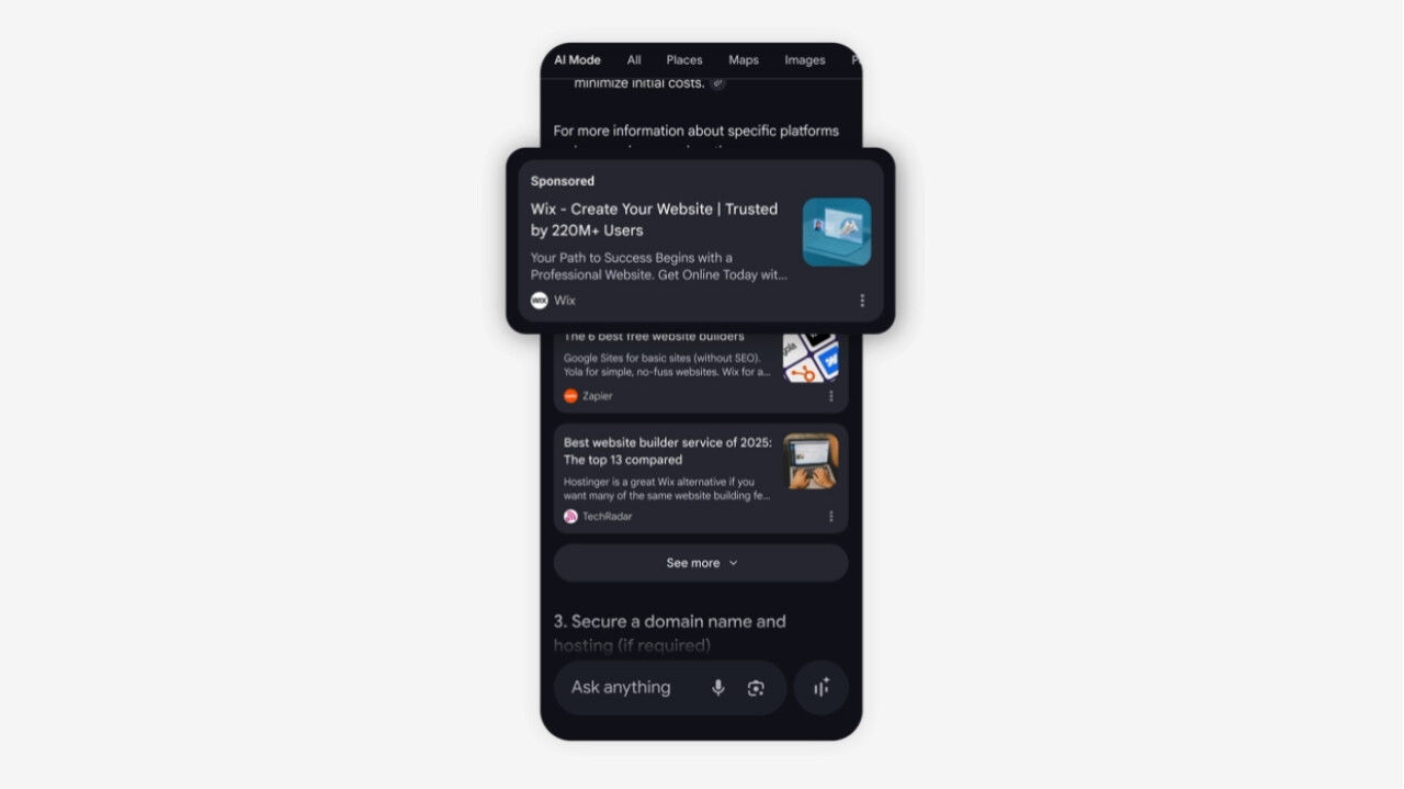 Ads de Google en modo AI