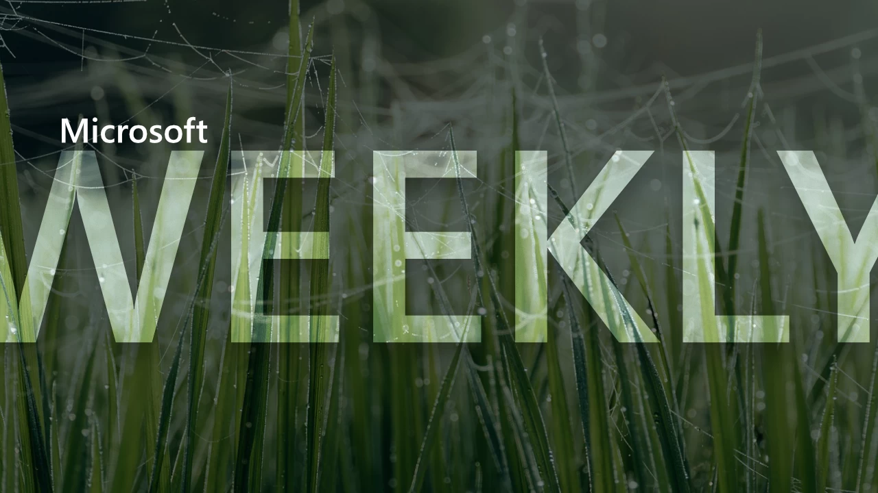 A Microsoft Weekly banner