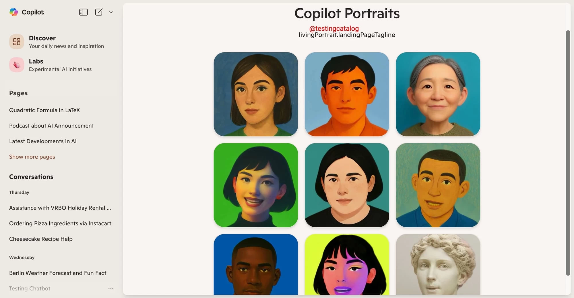 Copilot Portraits