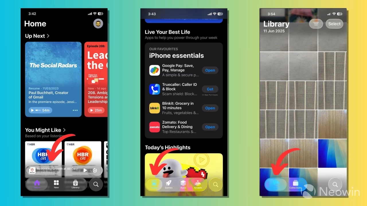 Transparencia de vidrio líquido en iOS 26
