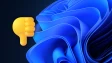 Windows 11 wallpaper with thumbs down emoji next to it