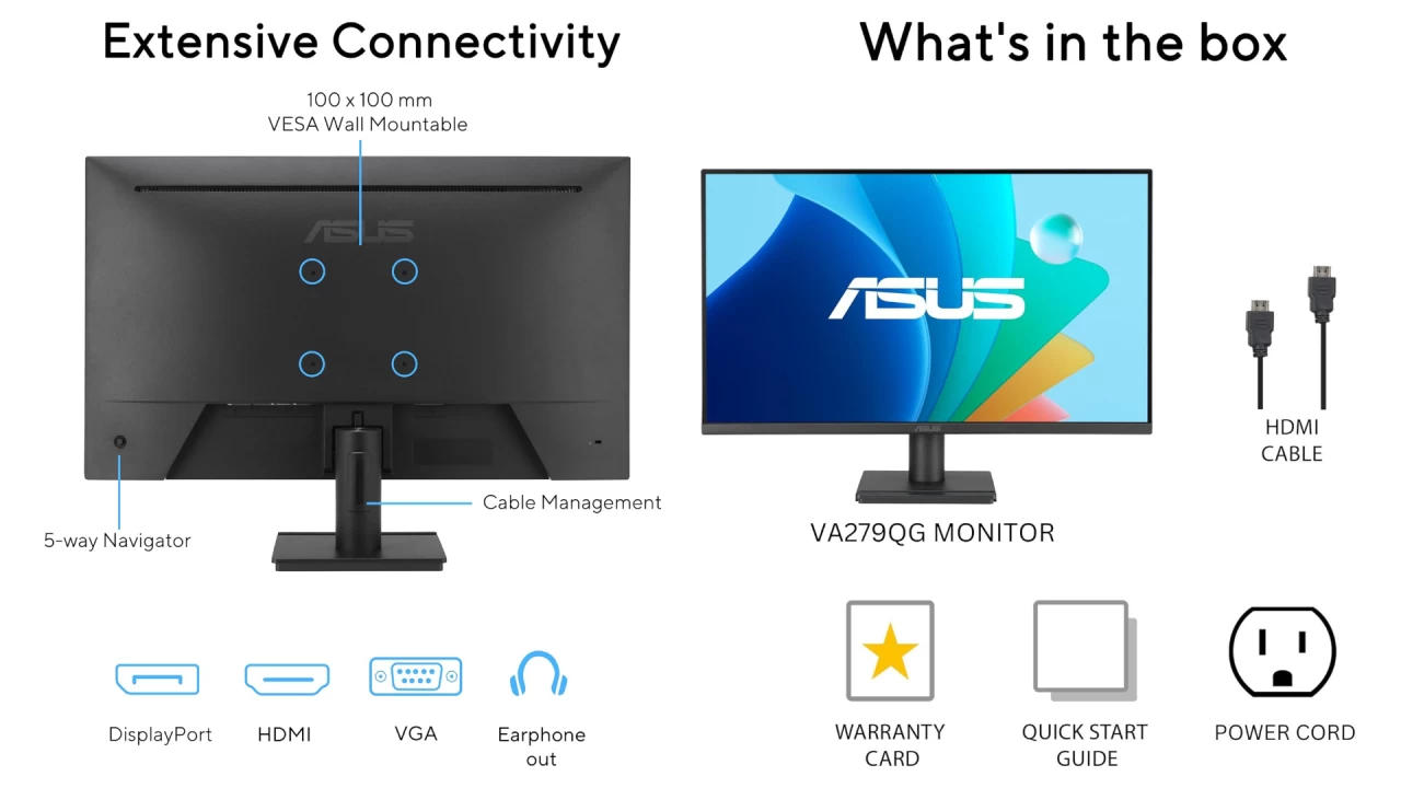 The ASUS VA279QG monitor