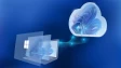 A graphic of a local and cloud environment being synced using blue lines