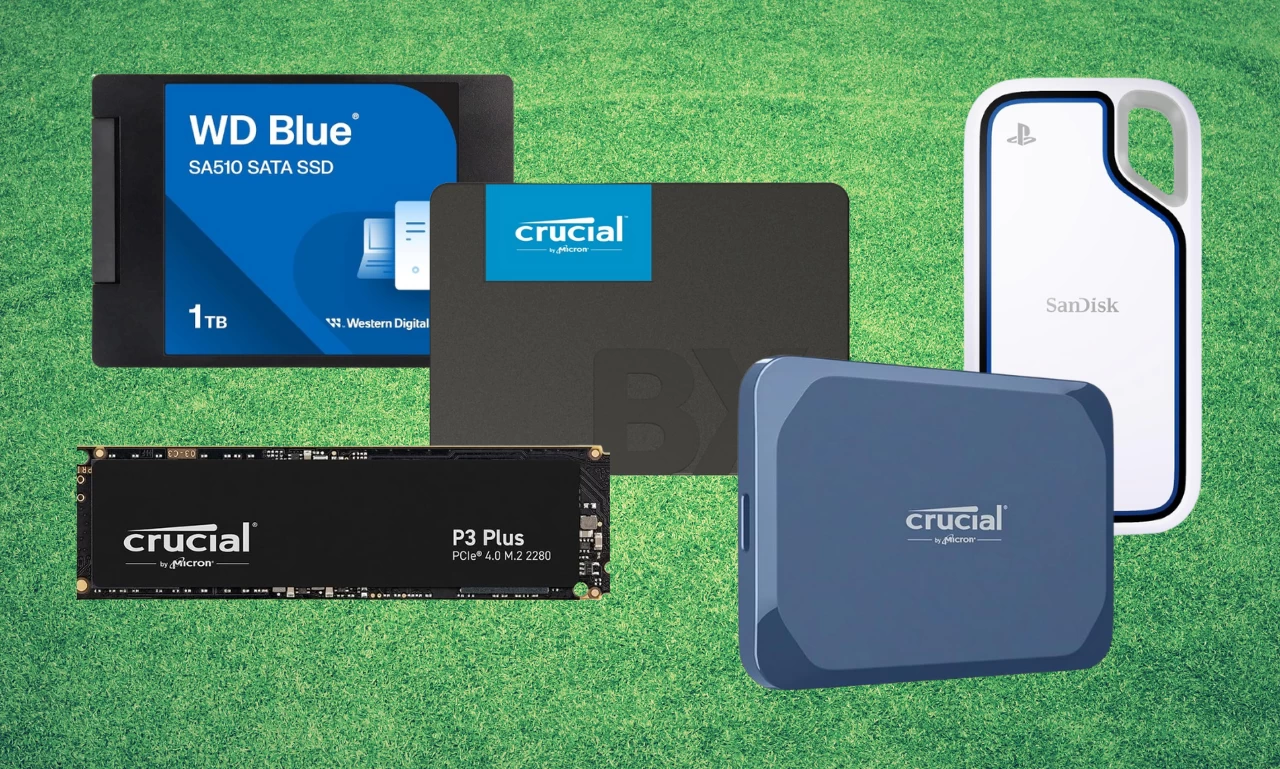 Crucial BX500 P3 Plus and X10 and SanDisk Extreme Portable and WD BLUE SA510 SSDs