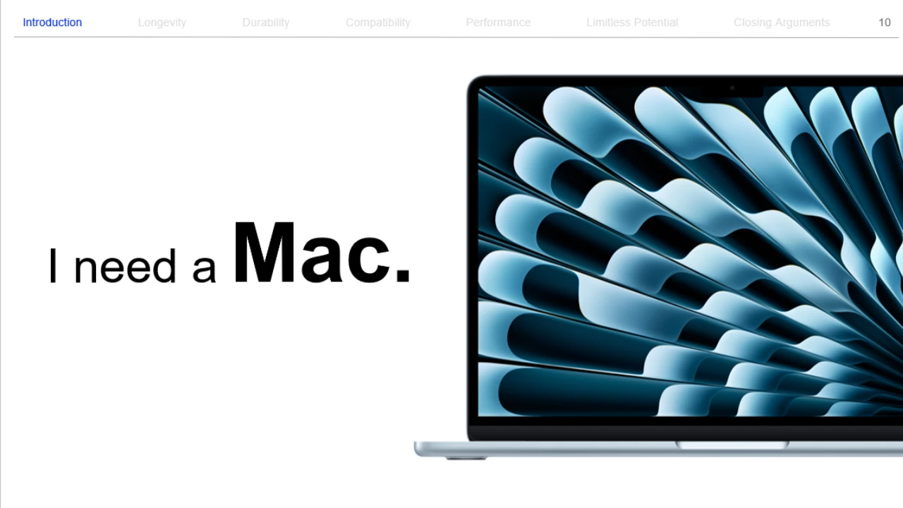 A screenshot of The Parent Presentation slide deck