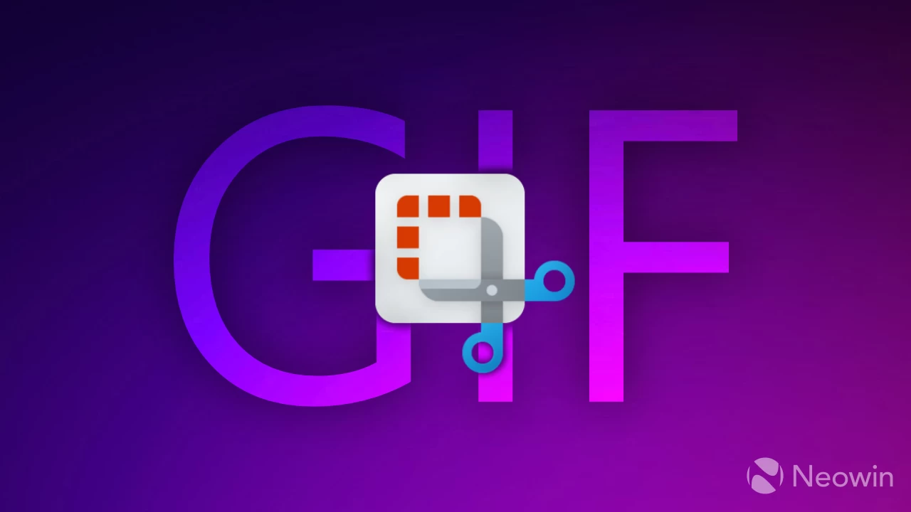Snipping Tool logo with GIF behind it