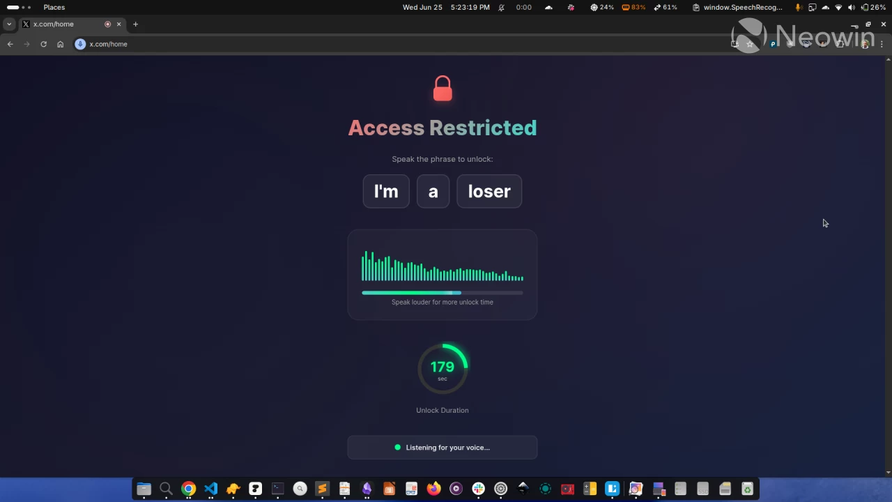 The Access Restricted Page