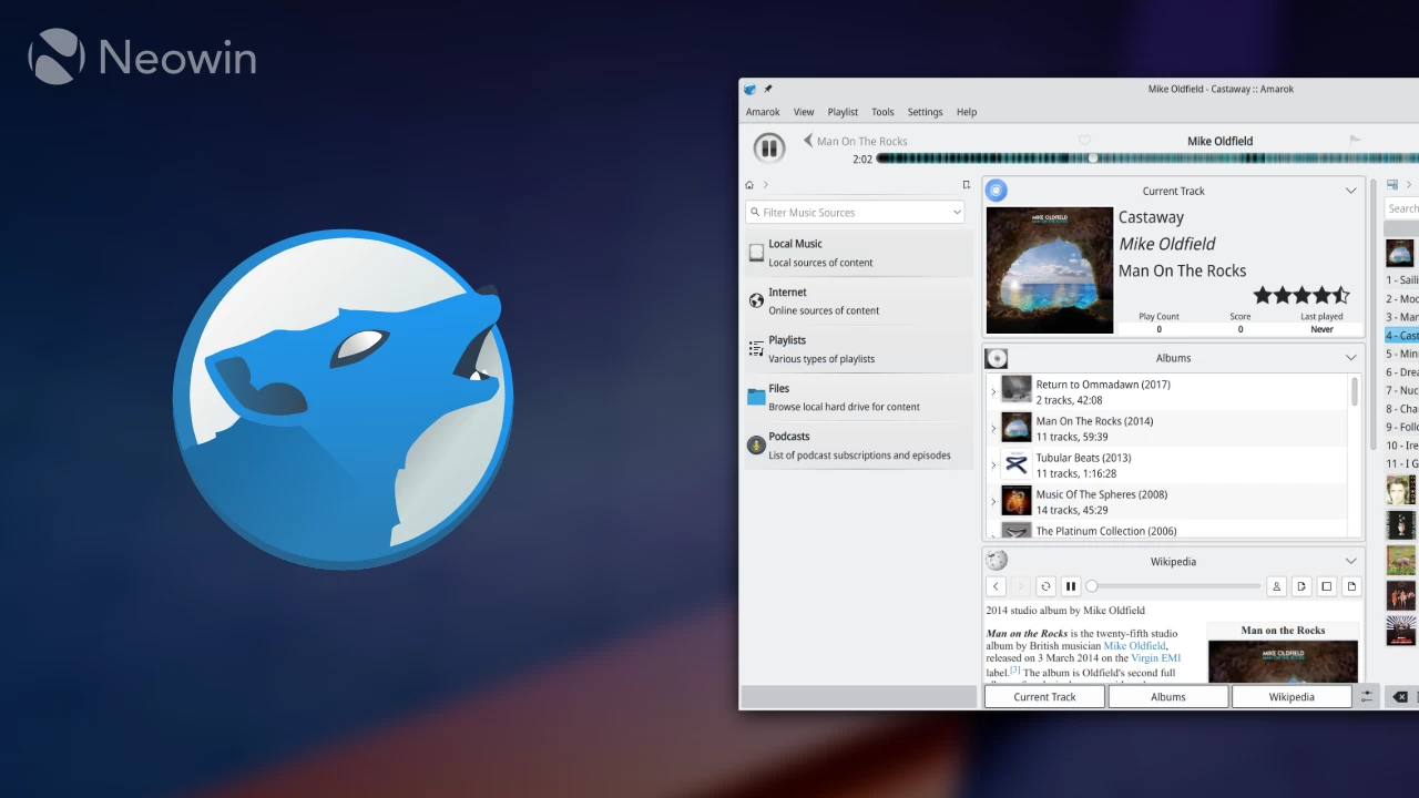 Amarok Audio Player replaces Phonon API with GStreamer