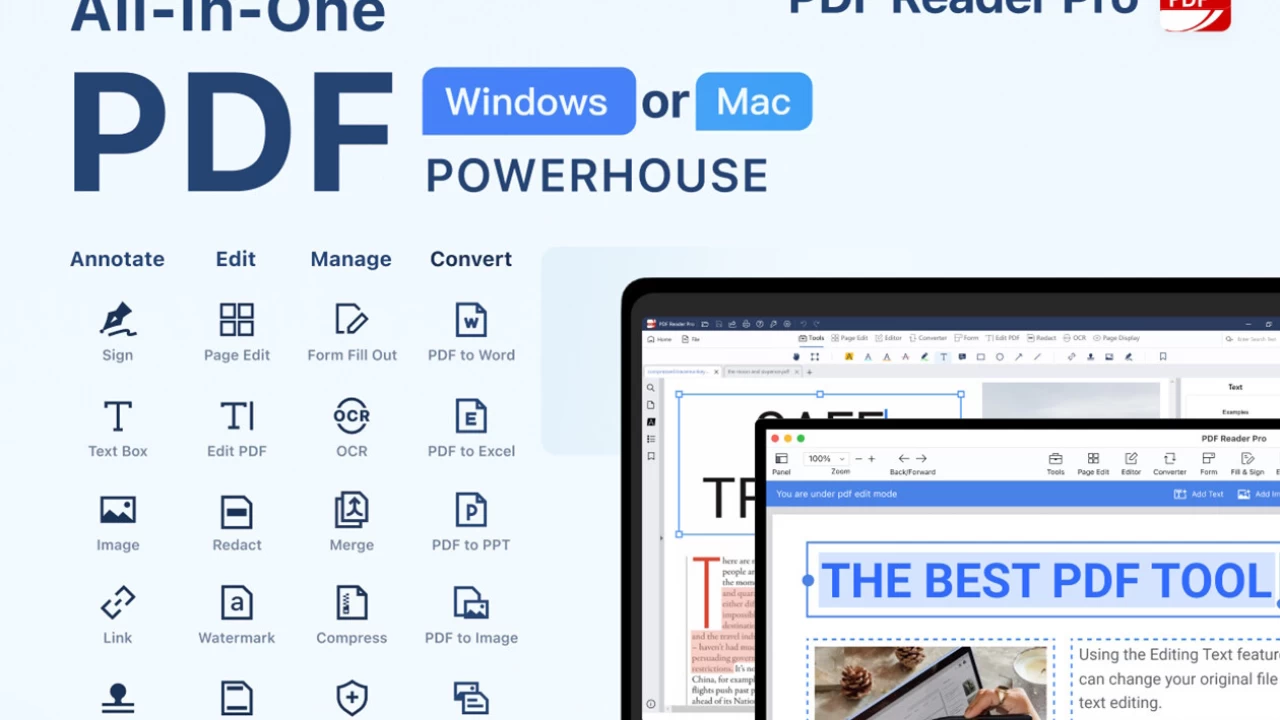 Save 62% off lifetime updates to PDF Reader Pro (for Mac or Windows)