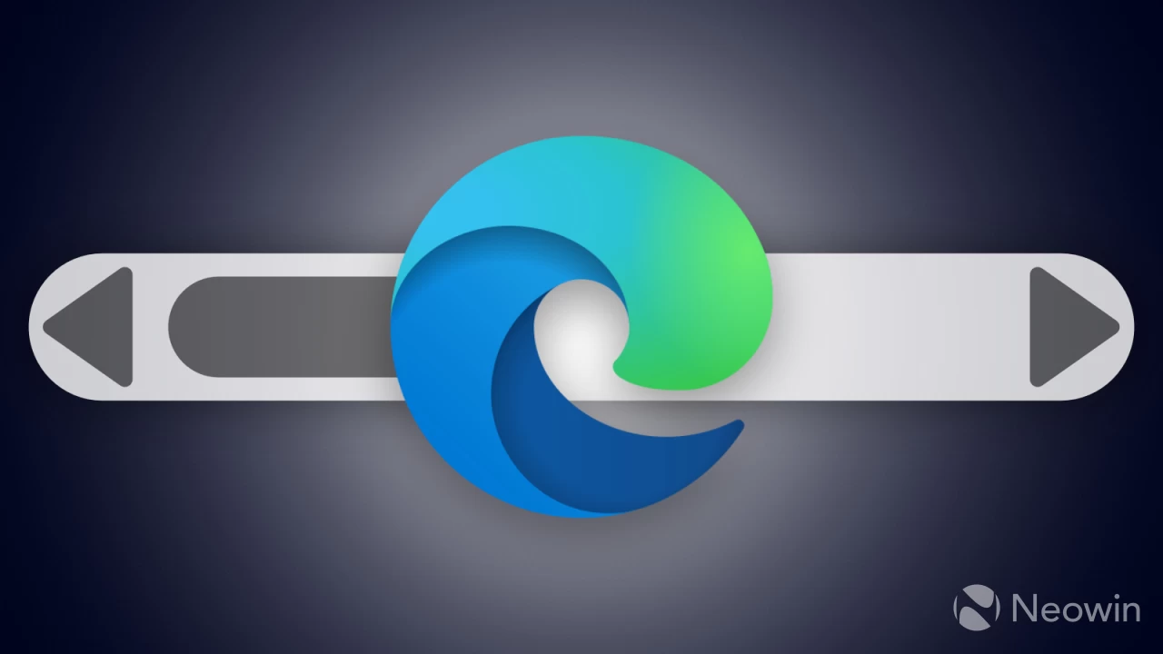 Microsfot Edge logo with a big scrollbar