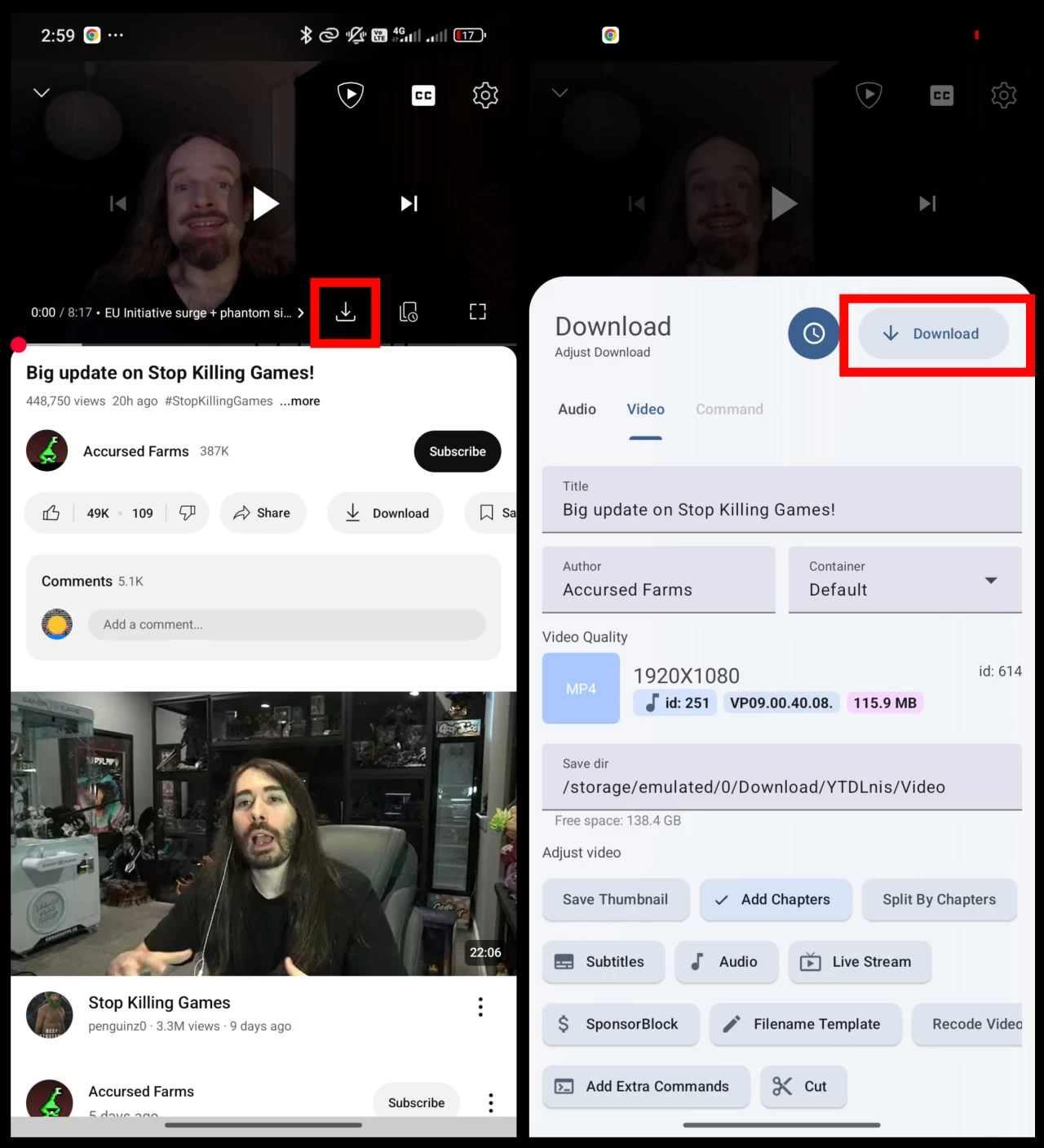 YouTube Revanced External Downloader