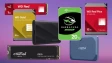 Internal and External SSDs and HDDs from Crucial Samsung Seagate and Western Digital