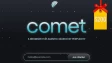 Perplexity Comet landing page graphic with a 200 price tag on the top-right