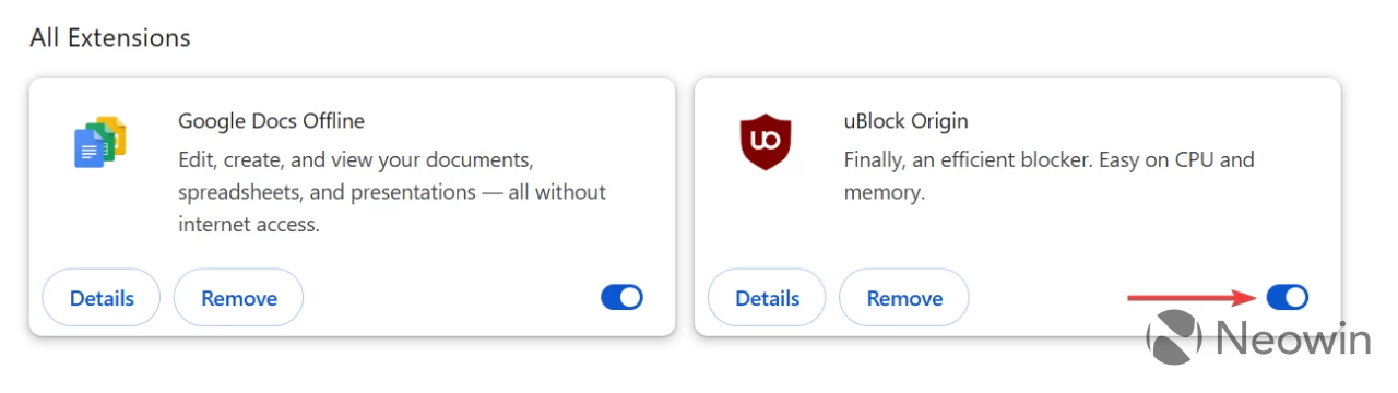 How to enable uBlock Origin in Chrome