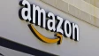 The Amazon logo on a building
