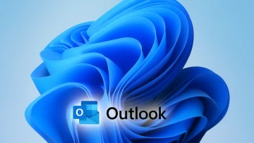 Outlook logo on Windows 11 bloom