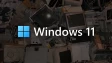 Windows 11 with old computers on the background