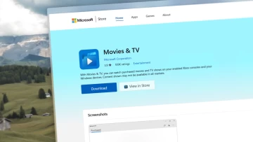 Movies and TV app in a browser