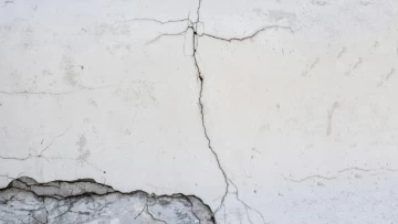 a crack on a concrete surface