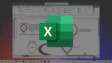 The Microsoft Excel logo on a blurred and darkened Excel running on Windows in the background
