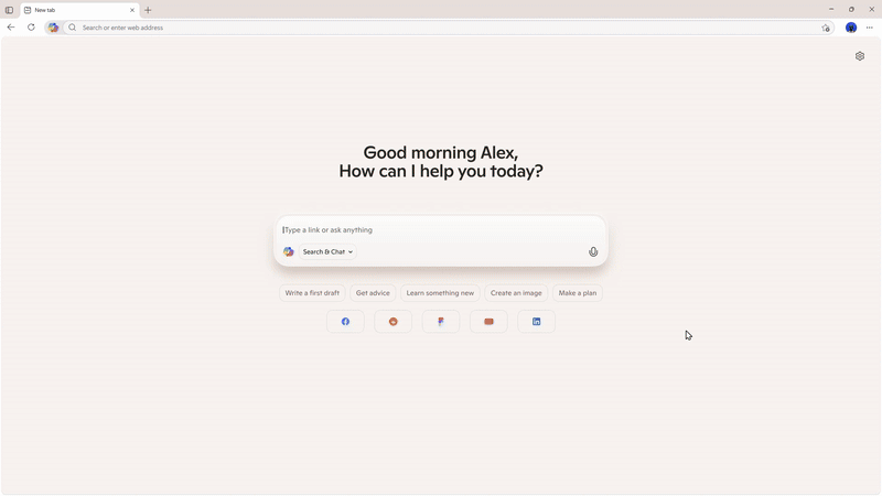 Copilot Mode taking actions in Edge